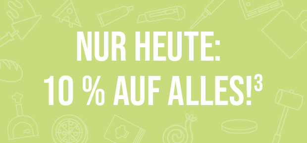 Rabatt Aktion: Nur heute: 10 % auf alles!³